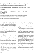 Cover page: Emergency mitral valve replacement in the setting of severe pulmonary hypertension and acute cardiovascular decompensation after evacuation of twins at fifteen weeks’ gestation