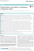 Cover page: Undernutrition and malaria in pregnancy – a dangerous dyad?