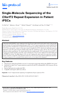 Cover page: Single-Molecule Sequencing of the C9orf72 Repeat Expansion in Patient iPSCs