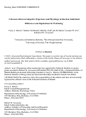 Cover page: Coherence Between Subjective Experience and Physiology in Emotion: Individual Differences and Implications for Well-Being