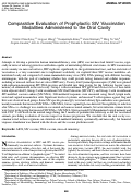 Cover page: Comparative Evaluation of Prophylactic SIV Vaccination Modalities Administered to the Oral Cavity