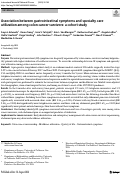 Cover page: Association between gastrointestinal symptoms and specialty care utilization among colon cancer survivors: a cohort study