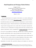 Cover page: Bank Regulation and Mortgage Market Reform