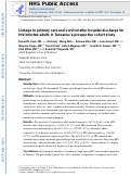 Cover page: Linkage to Primary Care and Survival After Hospital Discharge for HIV-Infected Adults in Tanzania