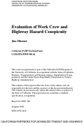 Cover page: Evaluation Of Work Crew And Highway Hazard Conspicuity