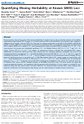 Cover page: Quantifying missing heritability at known GWAS loci.