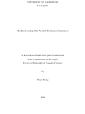 Cover page: Machine Learning with Provable Robustness Guarantees