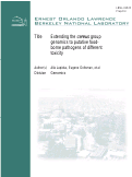 Cover page: Extending the cereus group genomics to putative food-borne pathogens of different 
toxicity