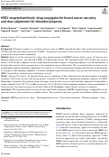 Cover page: HER2-targeted antibody-drug conjugates for breast cancer: ancestry and dose adjustment for thrombocytopenia.