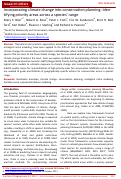 Cover page: research letter: Incorporating climate change into conservation planning: Identifying priority areas across a species’ range