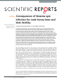 Cover page: Consequences of Nosema apis infection for male honey bees and their fertility