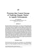 Cover page: Processes that control storage of nonliving organic matter in aquatic environments
