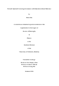 Cover page: Towards Optimal Cosmological Analysis with Simulation-Based Inference