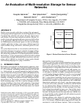 Cover page: An evaluation of multi-resolution search and storage in resource-constrained sensor networks