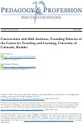 Cover page: Conversation with Kirk Ambrose, Founding Director of the Center for Teaching and Learning, University of Colorado, Boulder
