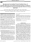 Cover page: Randomized Controlled Trial of Healthy Divas: A Gender-Affirming, Peer-Delivered Intervention to Improve HIV Care Engagement Among Transgender Women Living With HIV