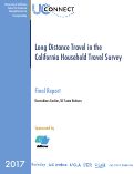 Cover page of Long Distance Travel in the California Household Travel Survey