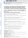 Cover page: A comparison of self-reported risk and protective factors and the death implicit association test in the prediction of future suicide attempts in adolescent emergency department patients