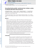 Cover page: Harvesting the biosynthetic machineries that cultivate a variety of indispensable plant natural products