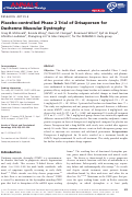 Cover page: Placebo-controlled Phase 2 Trial of Drisapersen for Duchenne Muscular Dystrophy.