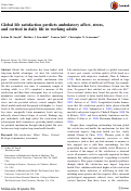 Cover page: Global life satisfaction predicts ambulatory affect, stress, and cortisol in daily life in working adults