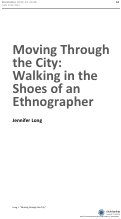 Cover page: Moving Through the City: Walking in the Shoes of an Ethnographer