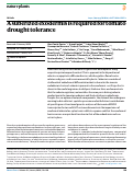 Cover page: A suberized exodermis is required for tomato drought tolerance.