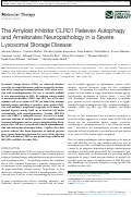Cover page: The Amyloid Inhibitor CLR01 Relieves Autophagy and Ameliorates Neuropathology in a Severe Lysosomal Storage Disease