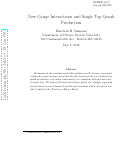 Cover page: New gauge interactions and single top-quark production