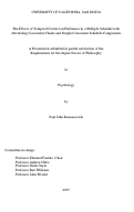 Cover page: The effects of temporal context on preference in a multiple schedule with alternating concurrent-chains and simple concurrent schedule components