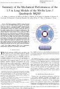 Cover page: Summary of the Mechanical Performances of the 1.5 m Long Models of the Nb$_{3}$Sn Low-$\beta$ Quadrupole MQXF