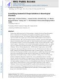 Cover page: Quantifying anatomical shape variations in neurological disorders