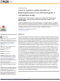 Cover page: Local vs. systemic administration of bisphosphonates in rat cleft bone graft: A comparative study