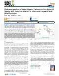 Cover page: Analyzing Stabilities of Metal-Organic Frameworks: Correlation of Stability with Node Coordination to Linkers and Degree of Node Metal Hydrolysis.