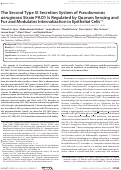 Cover page: The Second Type VI Secretion System of Pseudomonas aeruginosa Strain PAO1 Is Regulated by Quorum Sensing and Fur and Modulates Internalization in Epithelial Cells*