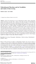 Cover page: Methodological Pluralism and the Possibilities and Limits of Interviewing