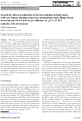 Cover page: Search for direct production of electroweakinos in final states with one lepton, missing transverse momentum and a Higgs boson decaying into two b-jets in pp collisions at s=13 TeV with the ATLAS detector