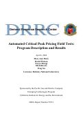 Cover page: Automated Critical Peak Pricing Field Tests: Program Description and Results