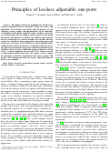 Cover page: Principles of Lossless Adjustable One-Ports.