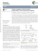 Cover page: Triazine-mediated controlled radical polymerization: new unimolecular initiators