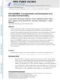 Cover page: NIH EXAMINER: Conceptualization and Development of an Executive Function Battery