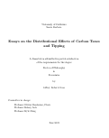 Cover page: Essays on the Distributional Effects of Carbon Taxes and Tipping