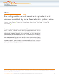 Cover page: Reconfigurable two-dimensional optoelectronic devices enabled by local ferroelectric polarization.