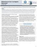 Cover page of Whole Person Care Policy Brief: Los Angeles County Reentry Programs Improve Access to Primary Care for Justice-Involved Adults
