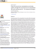 Cover page: Does the use of pre-calculated uncertainty values change the conclusions of comparative life cycle assessments? – An empirical analysis