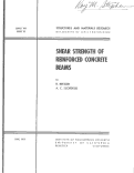 Cover page: Shear Strength of Reinforced Concrete Beams