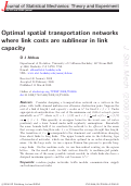 Cover page: Optimal spatial transportation networks where link costs are sublinear in link capacity