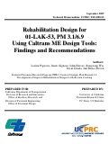 Cover page: Rehabilitation Design for 01-LAK-53, PM 3.1/6.9 Using Caltrans ME Design Tools: Findings and Recommendations