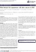 Cover page: Risk factors for squamous cell skin cancer in HIV