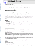 Cover page: Increased Cardiac Sympathetic Activity and Oxidative Stress in Habitual Electronic Cigarette Users: Implications for Cardiovascular Risk